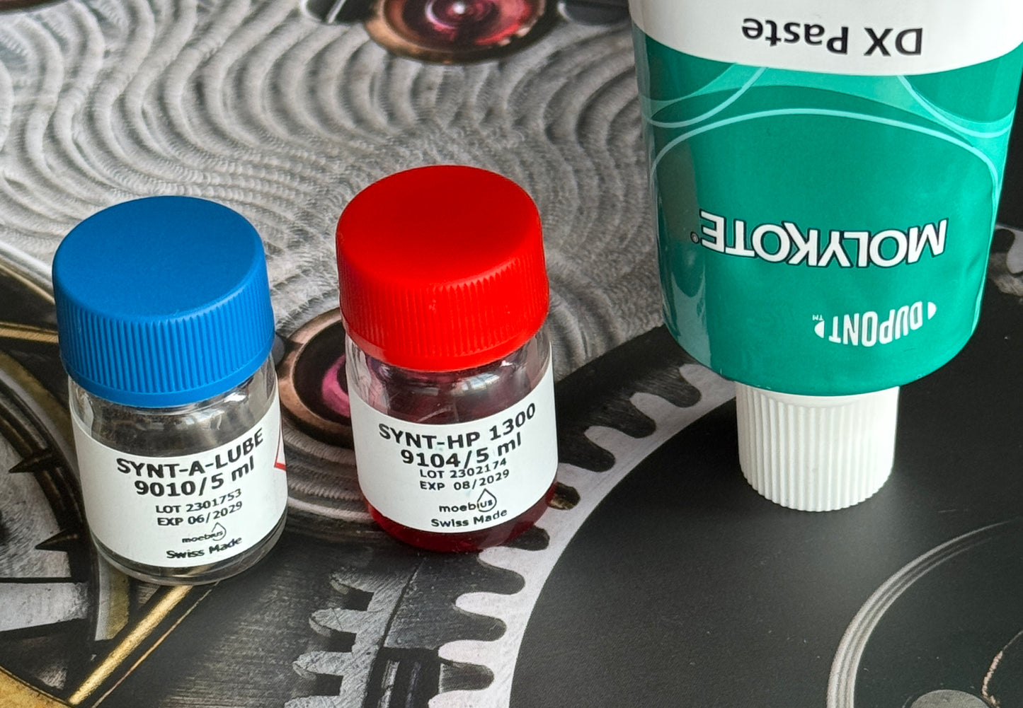 Complete Watch Oil Kit, Moebius 9010+9104(HP1300)+8200+8217+9415+DX with tools